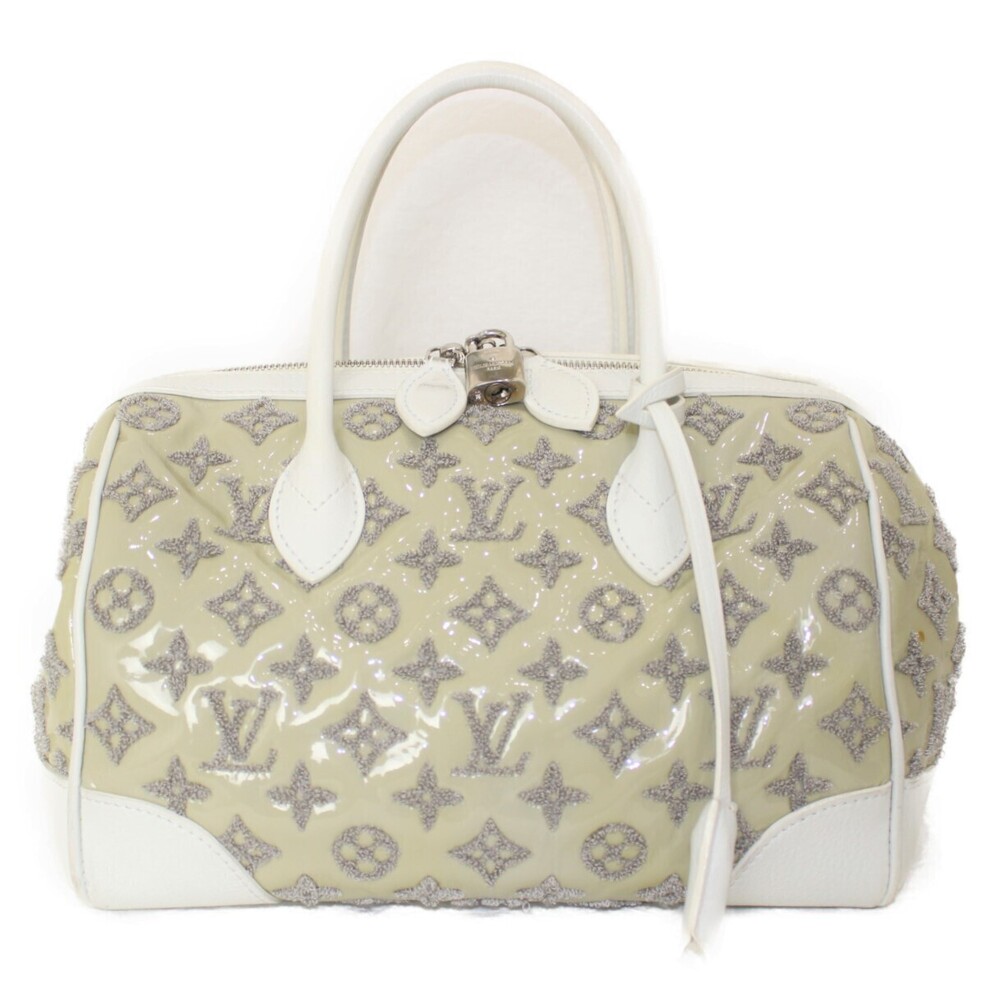 Louis Vuitton Speedy Round Monogram Bouclette Patent Lambskin Handbag Boston LV